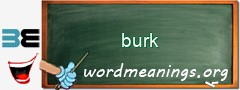 WordMeaning blackboard for burk